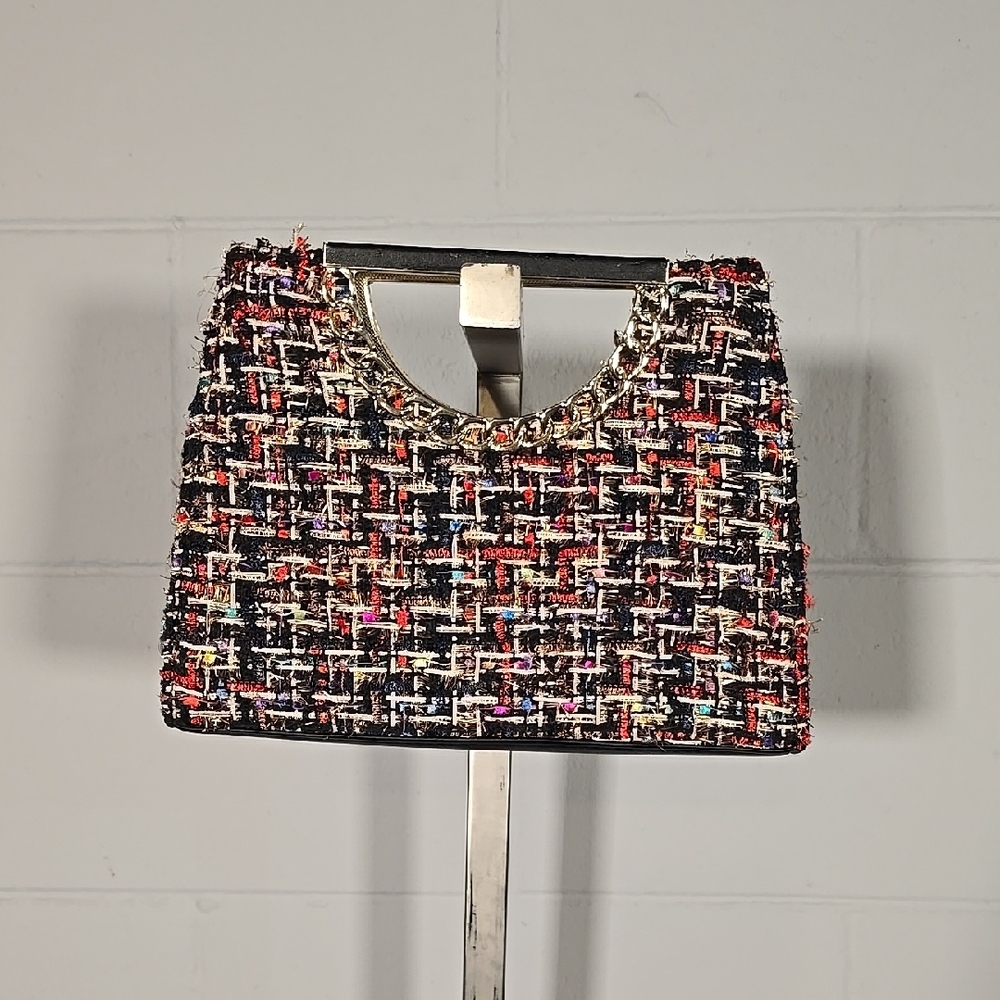 Chic Multicolor Tweed Handbag - Picture 3 of 7